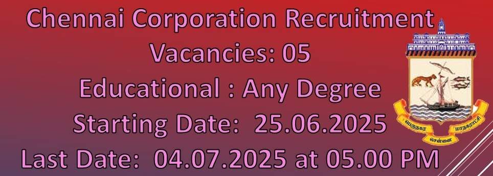 Chennai Corporation Recruitment