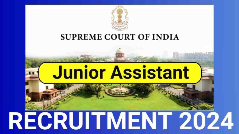 Junior Court Assistant – Junior Programmer Posts – Supreme Court of India Recruitment 2025 Apply Online