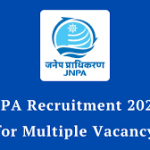 JNPA Recruitment - Field Engineer Post